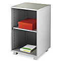 WorkPro® ModOffice™ Open Shelf Pedestal Cabinet, Gray 1 thumbnail image