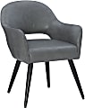 Powell Bogart Faux Leather Dining Chair, Gray/Black