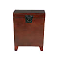 SEI Furniture Pyramid Trunk End Table, Espresso