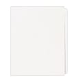 Avery® Blank Tab Legal Exhibit Dividers, 8 1/2 x 11, White Unlaminated Tabs, Pack Of 25, Standard Collated