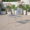 Flash Furniture Heavy-Duty Commercial Indoor/Outdoor Restaurant Stack Chair, Gray