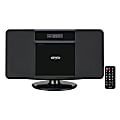 JENSEN Bluetooth JBS-300 Wall-Mountable Music System With CD Player And AM/FM Radio, 9.33"H x 14.84"W x 3.54"D, Black