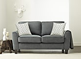 Serta® Astoria Deep-Seating Loveseat, Dark Gray/Espresso