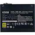 Cooler Master V650 SFX Gold Full-Modular 80 Plus Gold SFX Power Supply - SFX - 120 V AC, 230 V AC Input - 5 V DC @ 20 A, 3.3 V DC @ 20 A, 12 V DC @ 54.1 A, 12 V DC @ 300 mA, 5 V DC @ 3 A Output - 650 W - 1 Fan(s) - 90% Efficiency 1 thumbnail image