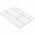 Lorell Drawer Tray Organizer - 9 Compartment(s) - 1.18" Height x 9.13" Width x 13.98" Length - Clear - Plastic - 1 Each 1 thumbnail image