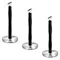 Alpine Paper Towel Holders, Sparkling Ripples, 14" x 6-3/4" x 6-3/4", Black/Silver, Pack Of 3 Holders