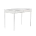 SEI Furniture 43"W Writing Desk, White