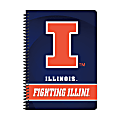 Markings by C.R. Gibson® Notebook, 5" x 7", 1 Subject, College Ruled, 160 Pages (80 Sheets), Illinois Fighting Illini Classic 1