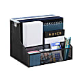 Mind Reader Network Collection 4-Compartment Desktop Organizer, 9-3/4”H x 12-1/4”W x 9-3/4”D, Black