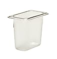 Cambro Camwear GN 1/9 Size 6" Food Pans, 6”H x 4-1/4”W x 7”D, Clear, Set Of 6 Pans