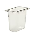 Cambro Camwear GN 1/9 Size 6" Food Pans, 6”H x 4-1/4”W x 7”D, Clear, Set Of 6 Pans 1 thumbnail image