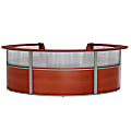 Linea Italia, Inc 142"W 5-Unit Curved Reception Desk, Cherry