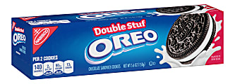 Oreo Double Stuff Chocolate Sandwich Cookies, 5.6 Oz, Pack Of 12 Cookies 1 thumbnail image