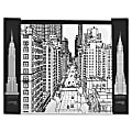 Aurora Illustrator Jr DeskPad Cityscape - Rectangle - 17" Width x 22.8" Depth - Kraft - Black, White