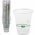 Eco-Products 12 oz GreenStripe Cold Cups - 12 fl oz - Clear, Green - Polylactic Acid (PLA) - Cold Drink - 50 / Pack 1 thumbnail image