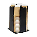 Mind Reader 4-Compartment Coffee Cup and Lid Carousel, Countertop Organizer, 7-3/4" L x 7-3/4" W x 11-1/2" H, Black 1 thumbnail image