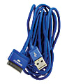 Duracell® Sync & Charge 30-Pin USB Cable, 10', Blue 1 thumbnail image