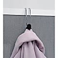 Alba Expandable Over-the-Panel Chrome Garment Clip - 1 Hooks - 20 lb (9.07 kg) Capacity - for Garment - Polypropylene - Black - 1 Each