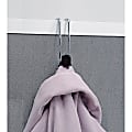 Alba Expandable Over-the-Panel Chrome Garment Clip - 1 Hooks - 20 lb (9.07 kg) Capacity - for Garment - Polypropylene - Black - 1 Each 1 thumbnail image