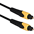 QVS Toslink Digital Optical Audio Cable - 6 ft Fiber Optic Audio Cable for Gaming Console, Audio Device - First End: 1 x Toslink Male Digital Audio - Second End: 1 x Toslink Male Digital Audio