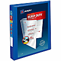 Avery® Heavy-Duty View 3-Ring Binder With Locking One-Touch EZD™ Rings, 1" D-Rings, 42% Recycled, Pacific Blue 1 thumbnail image