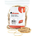 Universal 00416 Rubber Bands- Size 16- 2-1/2 x 1/16- 535 Bands/1/4lb Pack - Size: #16 - 12 lb/in - Beige - 535 / Pack 1 thumbnail image