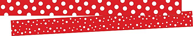 Barker Creek Double-Sided Borders, 3" x 35", Dot To Dot Cherry, Set Of 24 Borders 1 thumbnail image