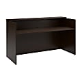 Bush Business Furniture Arrive 72"W Reception Desk With Shelf, Mocha Cherry, Standard Delivery