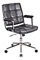 LumiSource Bureau Contemporary Office Chair, Navy/Chrome