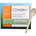 Conserve® Disposable Spoons, White, Box Of 100