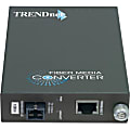 TRENDnet Intelligent 1000Base-TX to 1000Base-FX Dual Wavelength Single Mode SC Fiber Converter TX1550 - 1 x RJ-45 , 1 x SC - 1000Base-T, 1000Base-LX