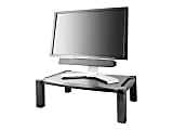 Kantek Extra Wide Adjustable Monitor Laptop Stand 20inx13in Single - 60 lb Load Capacity - 1 x Shelf(ves)20" Width - Desktop - Plastic - Black