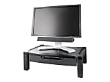 Kantek Extra Wide Adjustable Monitor Laptop Stand with Drawer - 50 lb Load Capacity - 6" Height x 13.3" Width - Desktop - Plastic - Black