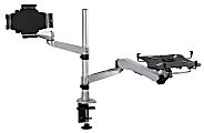 Mount-It! Full Motion Laptop and Tablet Desk Mount, 7”H x 17-1/4”W x 29”D, Silver 1 thumbnail image