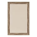 DesignOvations Beatrice Non-Magnetic Decorative Framed Linen Fabric Pinboard, 29-1/2” x 45-1/2”, Tan, Rustic Brown Plastic Frame 1 thumbnail image