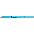 Universal 08854 Pocket Clip Highlighter - Marker Point Style: Chisel - Ink Color: Fluorescent Blue - 12 / Pack