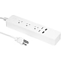 Aluratek 3-Outlet Surge Suppressor/Protector - 3 x AC Power, 2 x USB