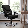 Flash Furniture HERCULES Series 24-7 Intensive Use Big & Tall Ergonomic Fabric High-Back Office Chair With Lumbar Knob And Headrest, Black/Gray