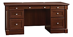 Sauder® Palladia 66"W Executive Computer Desk, Select Cherry 1 thumbnail image