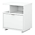 kathy ireland® Home by Bush Furniture Madison Avenue 28"W Lateral 1-Drawer File Cabinet With Shelves, Pure White, Standard Delivery