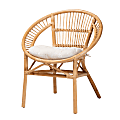 bali & pari Adrina Modern Bohemian Dining Chair, White/Natural Brown 1 thumbnail image
