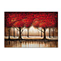 Trademark Global Parade Of Red Trees Gallery-Wrapped Canvas Print By Rio, 35"H x 47"W