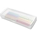 Sparco Mini Pencil Storage Box, 7 3/10" x 3 3/10" x 1 3/10", Clear 1 thumbnail image