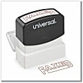 Universal Pre-inked Stamp - Message Stamp - FAXED - 1.69" Impression Width - Red - Rectangle - 1 Each 1 thumbnail image