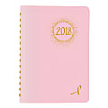 Brownline® Pink Ribbon Daily Planner, 8" x 5", FSC Certified, 50% Recycled, Pink (Breast Cancer Awareness), January-December 2018 (CB634W.PNK-18)