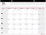 2025-2026 Office Depot® Brand Monthly Academic Desk Calendar, 22" x 17", 30% Recycled, July 2025 To June 2026