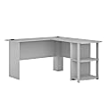 Ameriwood™ Home Dakota L-Shaped Desk With Bookshelves, Dove Gray