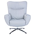 Lorell Argyle Lounge Fabric Swivel Chair, Gray