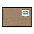 Balt® 50% Recycled Splash Cork Board, 48" x 36", Black Frame