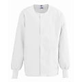 Medline ComfortEase™ Unisex Warm-Up Scrub Jacket, X-Large, White 1 thumbnail image